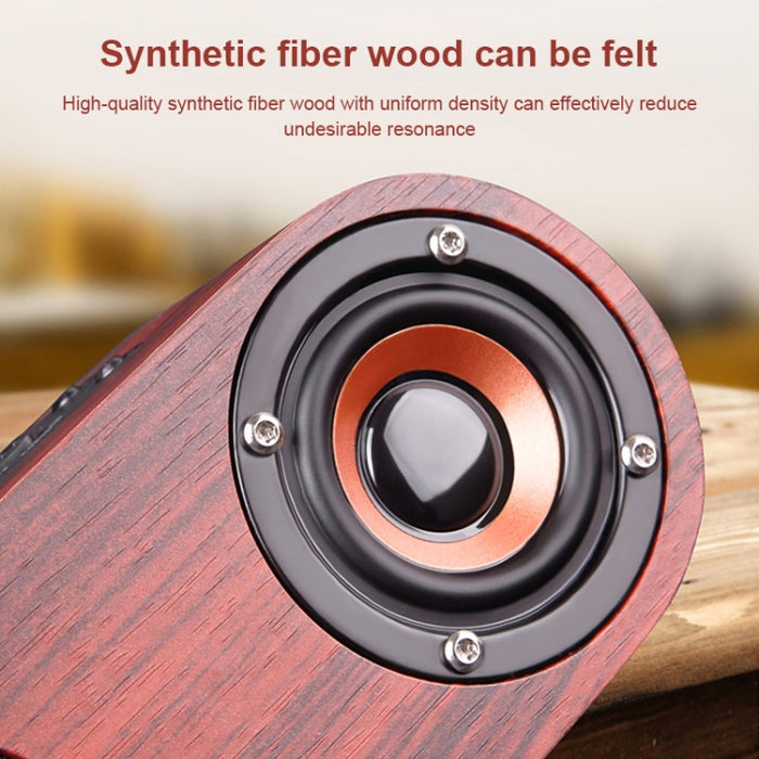 Q8 Bluetooth 4.2 Altavoz Bluetooth de cuernos dobles de madera clásico