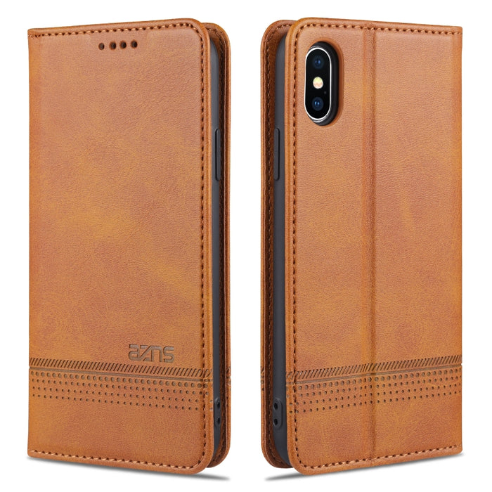AZNS Estuche de cuero con tapa horizontal con textura de becerro magnético con ranuras para tarjetas y soporte y billetera