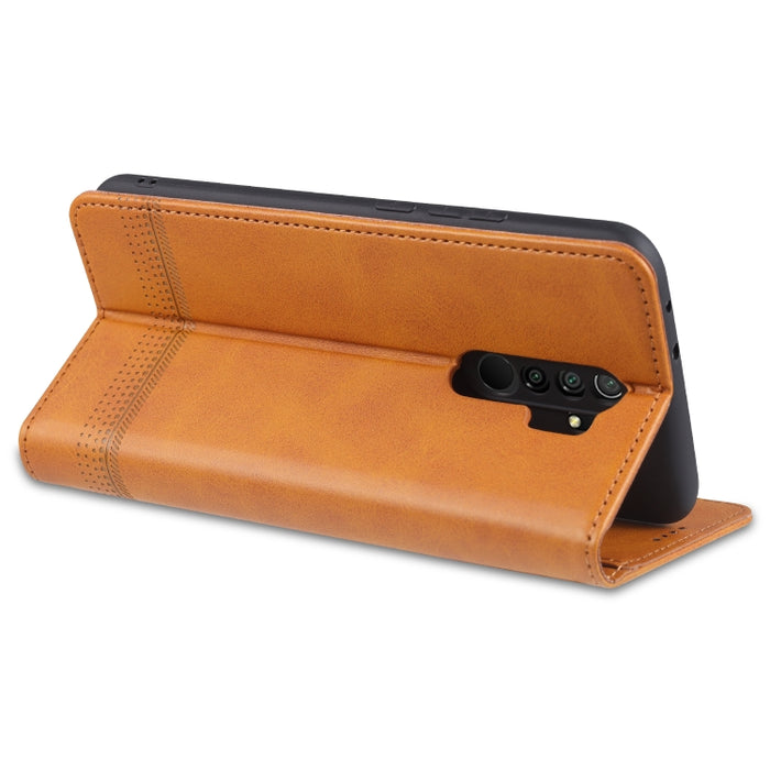 AZNS Estuche de cuero con tapa horizontal con textura de becerro magnético con ranuras para tarjetas y soporte y billetera, For Xiaomi Redmi 9, For Xiaomi Redmi Note 9 / 10X, For Xiaomi Mi 10 5G / 10 Pro 5G, For Xiaomi POCO X3 NFC, For Xiaomi Redmi 10X...