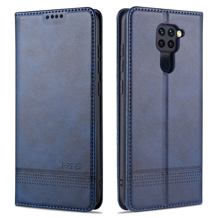 AZNS Estuche de cuero con tapa horizontal con textura de becerro magnético con ranuras para tarjetas y soporte y billetera, For Xiaomi Redmi 9, For Xiaomi Redmi Note 9 / 10X, For Xiaomi Mi 10 5G / 10 Pro 5G, For Xiaomi POCO X3 NFC, For Xiaomi Redmi 10X...