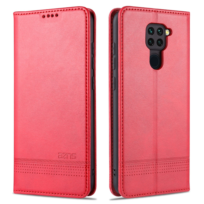 AZNS Estuche de cuero con tapa horizontal con textura de becerro magnético con ranuras para tarjetas y soporte y billetera, For Xiaomi Redmi 9, For Xiaomi Redmi Note 9 / 10X, For Xiaomi Mi 10 5G / 10 Pro 5G, For Xiaomi POCO X3 NFC, For Xiaomi Redmi 10X...
