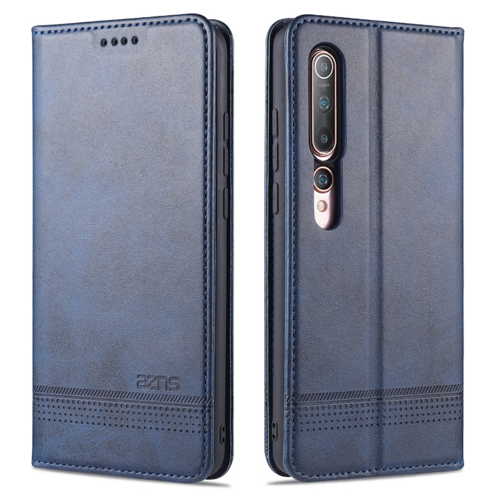 AZNS Estuche de cuero con tapa horizontal con textura de becerro magnético con ranuras para tarjetas y soporte y billetera, For Xiaomi Redmi 9, For Xiaomi Redmi Note 9 / 10X, For Xiaomi Mi 10 5G / 10 Pro 5G, For Xiaomi POCO X3 NFC, For Xiaomi Redmi 10X...