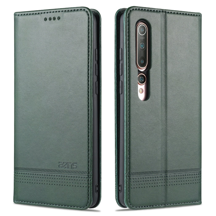 AZNS Estuche de cuero con tapa horizontal con textura de becerro magnético con ranuras para tarjetas y soporte y billetera, For Xiaomi Redmi 9, For Xiaomi Redmi Note 9 / 10X, For Xiaomi Mi 10 5G / 10 Pro 5G, For Xiaomi POCO X3 NFC, For Xiaomi Redmi 10X...