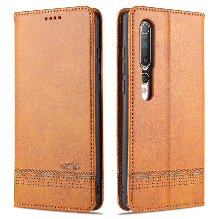 AZNS Estuche de cuero con tapa horizontal con textura de becerro magnético con ranuras para tarjetas y soporte y billetera, For Xiaomi Redmi 9, For Xiaomi Redmi Note 9 / 10X, For Xiaomi Mi 10 5G / 10 Pro 5G, For Xiaomi POCO X3 NFC, For Xiaomi Redmi 10X...