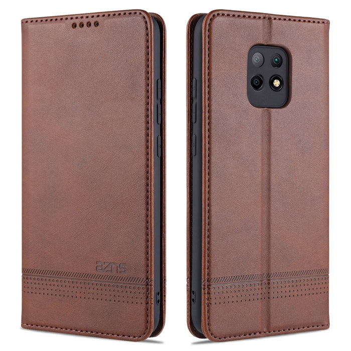 AZNS Estuche de cuero con tapa horizontal con textura de becerro magnético con ranuras para tarjetas y soporte y billetera, For Xiaomi Redmi 9, For Xiaomi Redmi Note 9 / 10X, For Xiaomi Mi 10 5G / 10 Pro 5G, For Xiaomi POCO X3 NFC, For Xiaomi Redmi 10X...