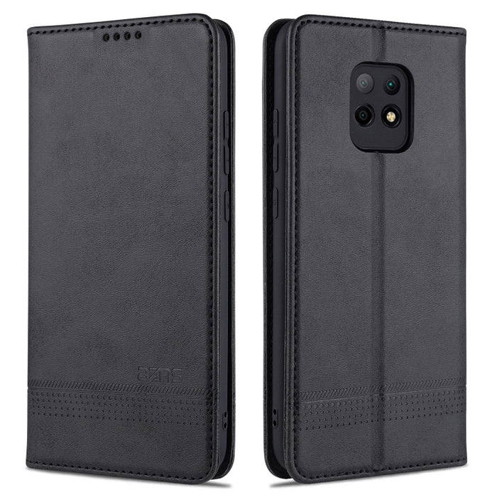 AZNS Estuche de cuero con tapa horizontal con textura de becerro magnético con ranuras para tarjetas y soporte y billetera, For Xiaomi Redmi 9, For Xiaomi Redmi Note 9 / 10X, For Xiaomi Mi 10 5G / 10 Pro 5G, For Xiaomi POCO X3 NFC, For Xiaomi Redmi 10X...
