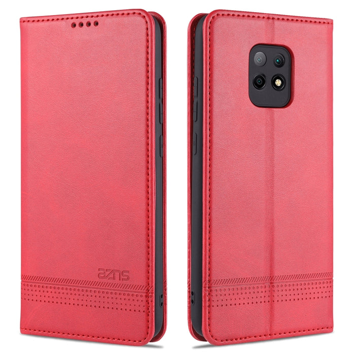 AZNS Estuche de cuero con tapa horizontal con textura de becerro magnético con ranuras para tarjetas y soporte y billetera, For Xiaomi Redmi 9, For Xiaomi Redmi Note 9 / 10X, For Xiaomi Mi 10 5G / 10 Pro 5G, For Xiaomi POCO X3 NFC, For Xiaomi Redmi 10X...