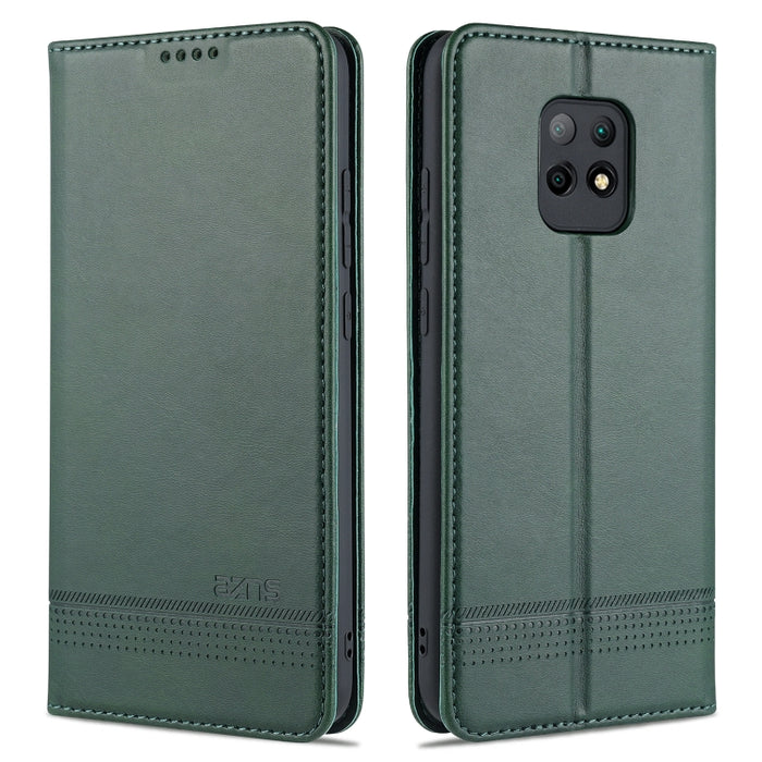 AZNS Estuche de cuero con tapa horizontal con textura de becerro magnético con ranuras para tarjetas y soporte y billetera, For Xiaomi Redmi 9, For Xiaomi Redmi Note 9 / 10X, For Xiaomi Mi 10 5G / 10 Pro 5G, For Xiaomi POCO X3 NFC, For Xiaomi Redmi 10X...
