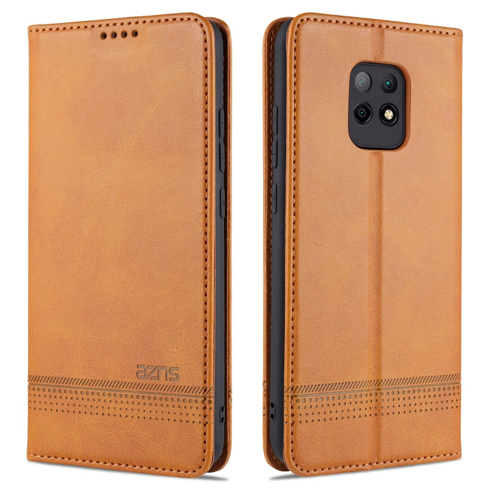 AZNS Estuche de cuero con tapa horizontal con textura de becerro magnético con ranuras para tarjetas y soporte y billetera, For Xiaomi Redmi 9, For Xiaomi Redmi Note 9 / 10X, For Xiaomi Mi 10 5G / 10 Pro 5G, For Xiaomi POCO X3 NFC, For Xiaomi Redmi 10X...