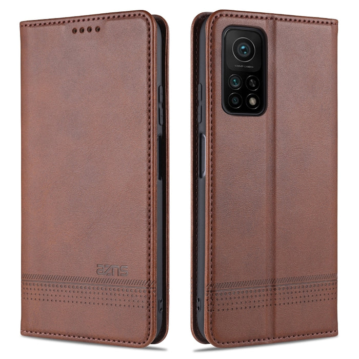 AZNS Estuche de cuero con tapa horizontal con textura de becerro magnético con ranuras para tarjetas y soporte y billetera, For Xiaomi Redmi 9, For Xiaomi Redmi Note 9 / 10X, For Xiaomi Mi 10 5G / 10 Pro 5G, For Xiaomi POCO X3 NFC, For Xiaomi Redmi 10X...