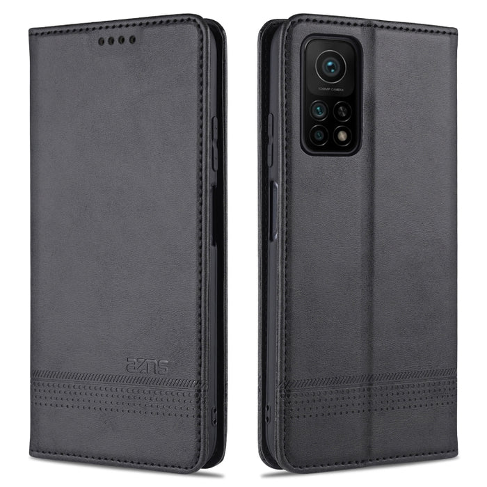 AZNS Estuche de cuero con tapa horizontal con textura de becerro magnético con ranuras para tarjetas y soporte y billetera, For Xiaomi Redmi 9, For Xiaomi Redmi Note 9 / 10X, For Xiaomi Mi 10 5G / 10 Pro 5G, For Xiaomi POCO X3 NFC, For Xiaomi Redmi 10X...
