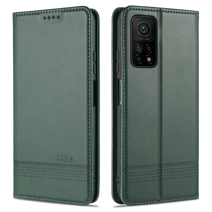 AZNS Estuche de cuero con tapa horizontal con textura de becerro magnético con ranuras para tarjetas y soporte y billetera, For Xiaomi Redmi 9, For Xiaomi Redmi Note 9 / 10X, For Xiaomi Mi 10 5G / 10 Pro 5G, For Xiaomi POCO X3 NFC, For Xiaomi Redmi 10X...