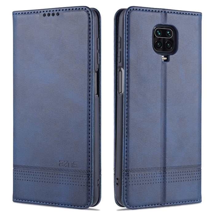 AZNS Estuche de cuero con tapa horizontal con textura de becerro magnético con ranuras para tarjetas y soporte y billetera, For Xiaomi Redmi 9, For Xiaomi Redmi Note 9 / 10X, For Xiaomi Mi 10 5G / 10 Pro 5G, For Xiaomi POCO X3 NFC, For Xiaomi Redmi 10X...