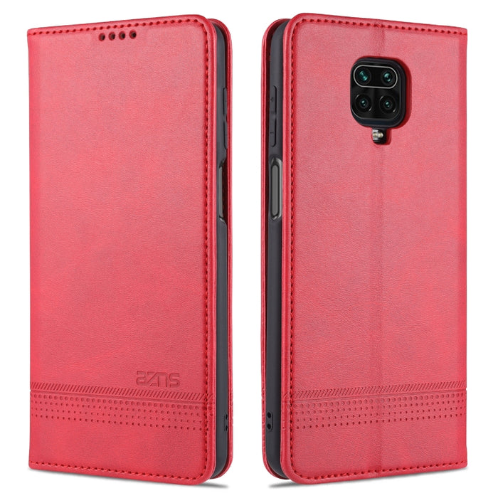 AZNS Estuche de cuero con tapa horizontal con textura de becerro magnético con ranuras para tarjetas y soporte y billetera, For Xiaomi Redmi 9, For Xiaomi Redmi Note 9 / 10X, For Xiaomi Mi 10 5G / 10 Pro 5G, For Xiaomi POCO X3 NFC, For Xiaomi Redmi 10X...