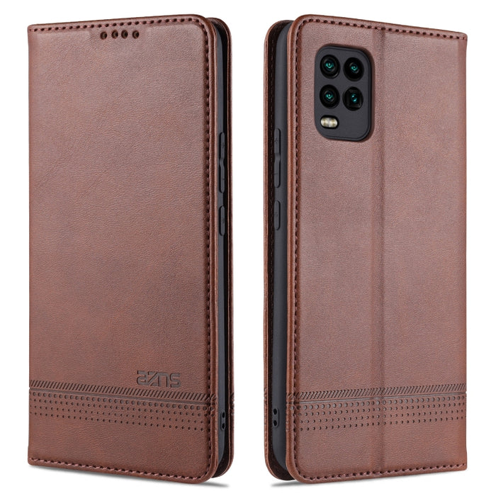 AZNS Estuche de cuero con tapa horizontal con textura de becerro magnético con ranuras para tarjetas y soporte y billetera, For Xiaomi Redmi 9, For Xiaomi Redmi Note 9 / 10X, For Xiaomi Mi 10 5G / 10 Pro 5G, For Xiaomi POCO X3 NFC, For Xiaomi Redmi 10X...
