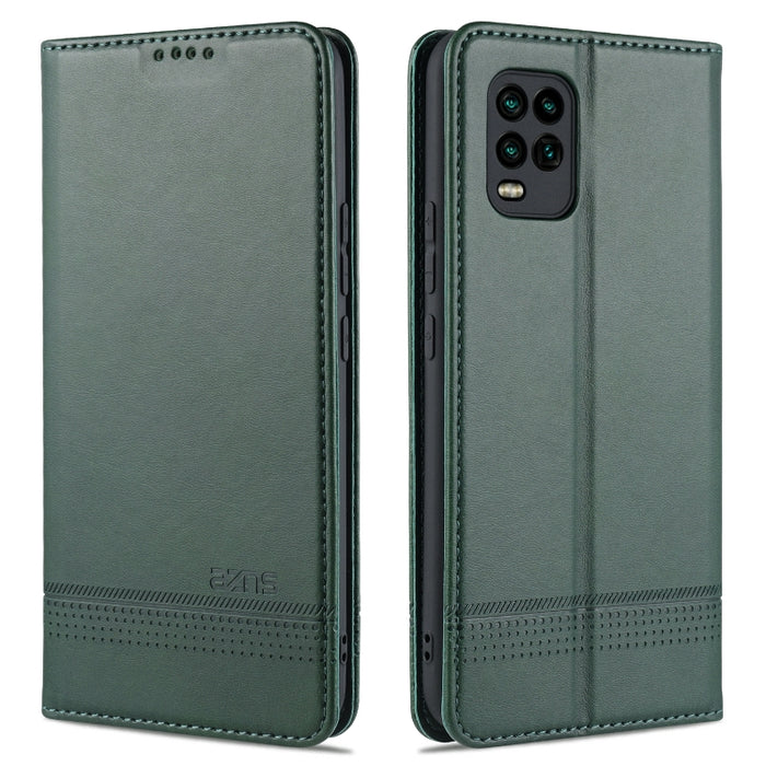 AZNS Estuche de cuero con tapa horizontal con textura de becerro magnético con ranuras para tarjetas y soporte y billetera, For Xiaomi Redmi 9, For Xiaomi Redmi Note 9 / 10X, For Xiaomi Mi 10 5G / 10 Pro 5G, For Xiaomi POCO X3 NFC, For Xiaomi Redmi 10X...