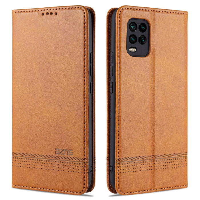 AZNS Estuche de cuero con tapa horizontal con textura de becerro magnético con ranuras para tarjetas y soporte y billetera, For Xiaomi Redmi 9, For Xiaomi Redmi Note 9 / 10X, For Xiaomi Mi 10 5G / 10 Pro 5G, For Xiaomi POCO X3 NFC, For Xiaomi Redmi 10X...