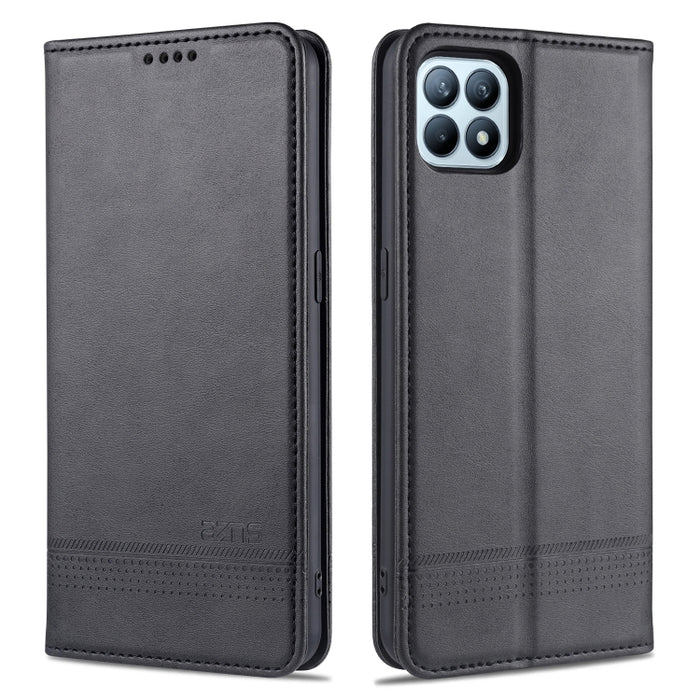 AZNS Estuche de cuero con tapa horizontal con textura de becerro magnético con ranuras para tarjetas y soporte y billetera, For Xiaomi Redmi 9, For Xiaomi Redmi Note 9 / 10X, For Xiaomi Mi 10 5G / 10 Pro 5G, For Xiaomi POCO X3 NFC, For Xiaomi Redmi 10X...