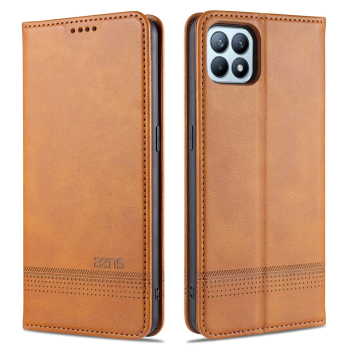 AZNS Estuche de cuero con tapa horizontal con textura de becerro magnético con ranuras para tarjetas y soporte y billetera, For Xiaomi Redmi 9, For Xiaomi Redmi Note 9 / 10X, For Xiaomi Mi 10 5G / 10 Pro 5G, For Xiaomi POCO X3 NFC, For Xiaomi Redmi 10X...
