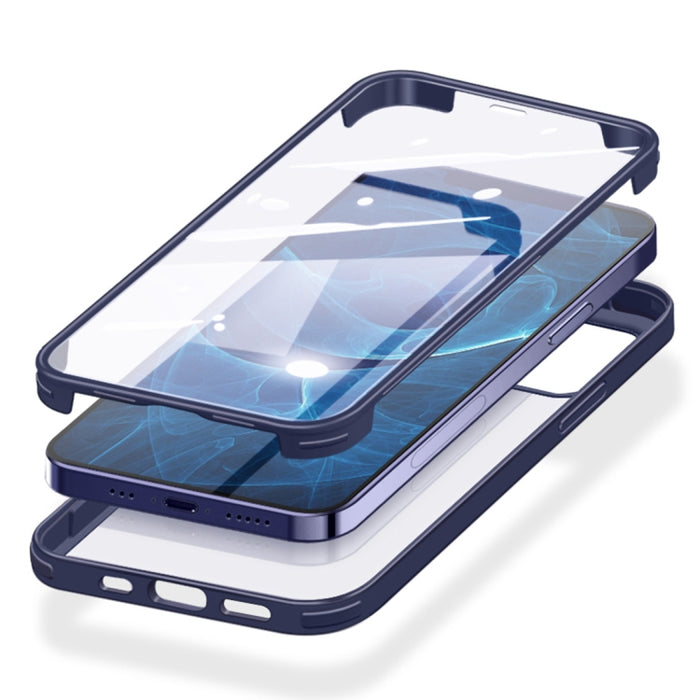 Estuche protector de vidrio de plástico de doble cara, For iPhone 12 mini, For iPhone 12 / 12 Pro, For iPhone 12 Pro Max