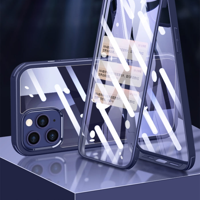 Estuche protector de vidrio de plástico de doble cara, For iPhone 12 mini, For iPhone 12 / 12 Pro, For iPhone 12 Pro Max