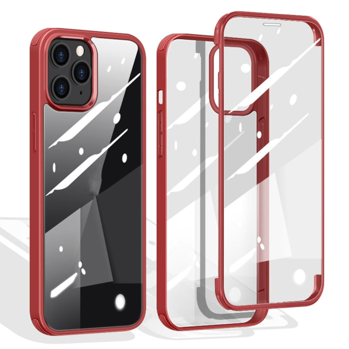 Estuche protector de vidrio de plástico de doble cara, For iPhone 12 mini, For iPhone 12 / 12 Pro, For iPhone 12 Pro Max