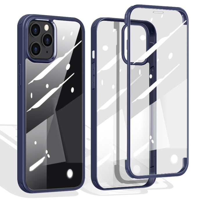 Estuche protector de vidrio de plástico de doble cara, For iPhone 12 mini, For iPhone 12 / 12 Pro, For iPhone 12 Pro Max