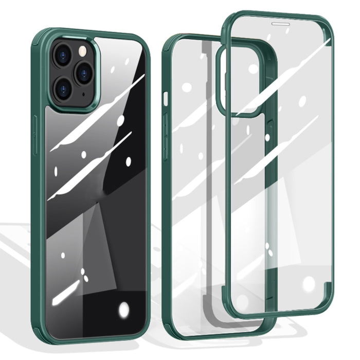 Estuche protector de vidrio de plástico de doble cara, For iPhone 12 mini, For iPhone 12 / 12 Pro, For iPhone 12 Pro Max