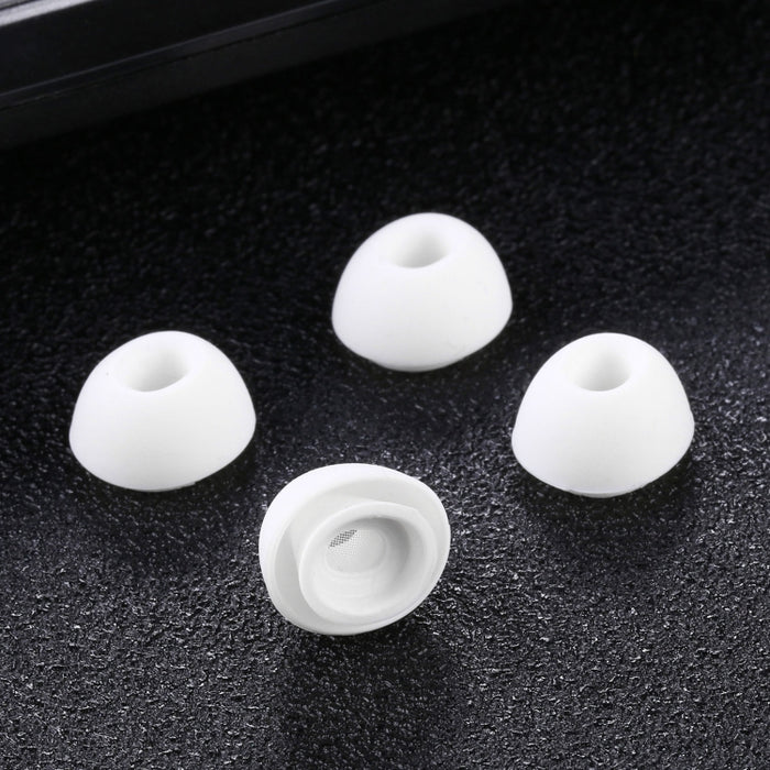2 pares de tapones para los oídos de silicona suave con red para auriculares AirPods