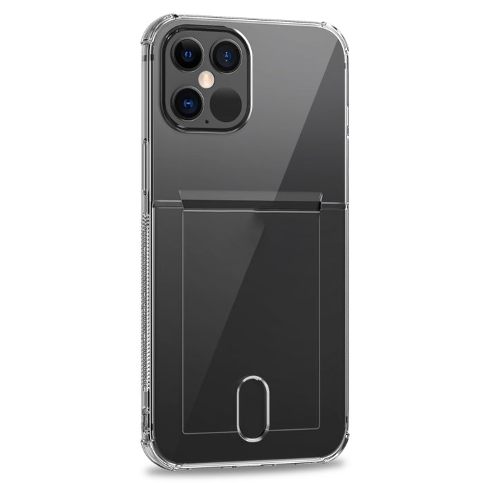 Funda protectora transparente de TPU con ranuras para tarjetas