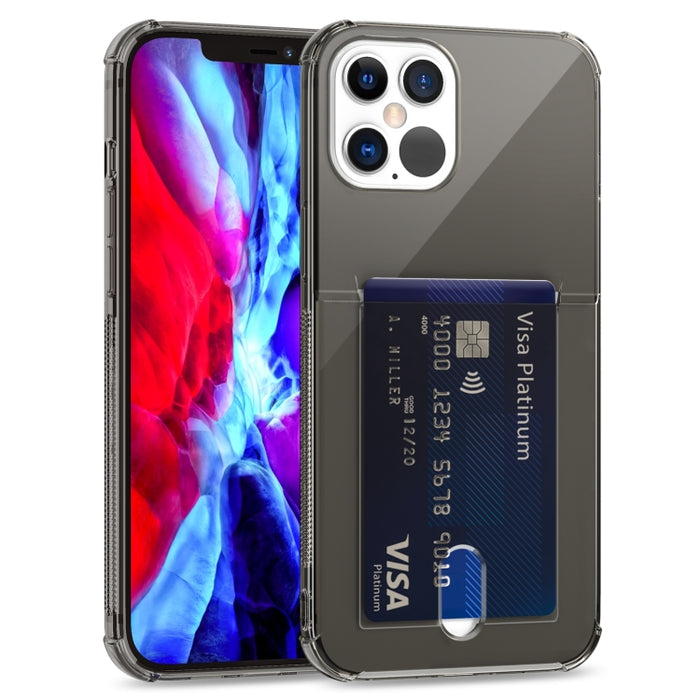 Funda protectora transparente de TPU con ranuras para tarjetas