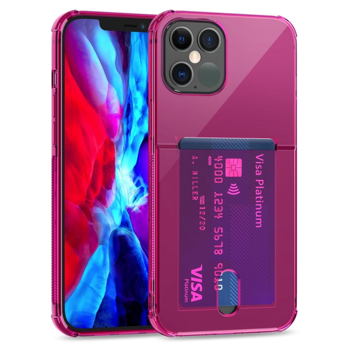 Funda protectora transparente de TPU con ranuras para tarjetas