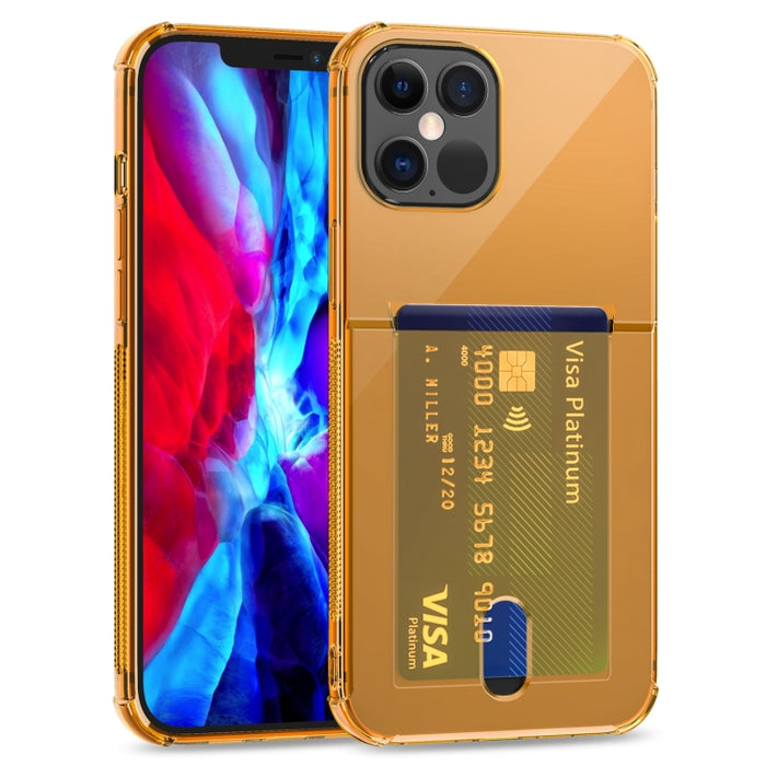 Funda protectora transparente de TPU con ranuras para tarjetas