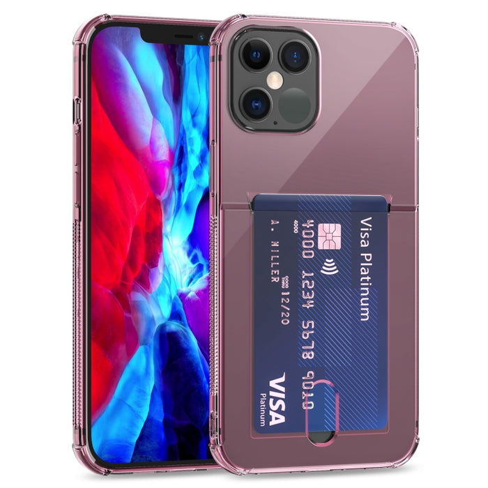 Funda protectora transparente de TPU con ranuras para tarjetas