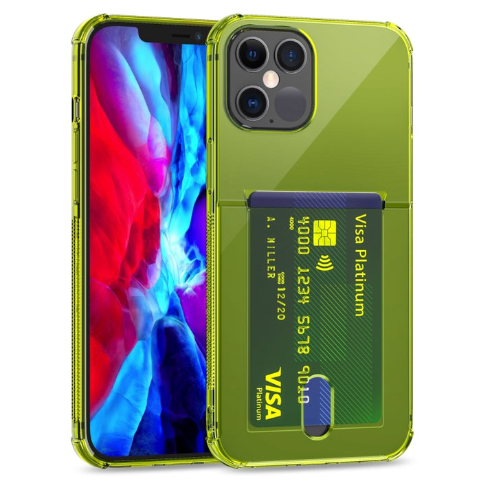 Funda protectora transparente de TPU con ranuras para tarjetas