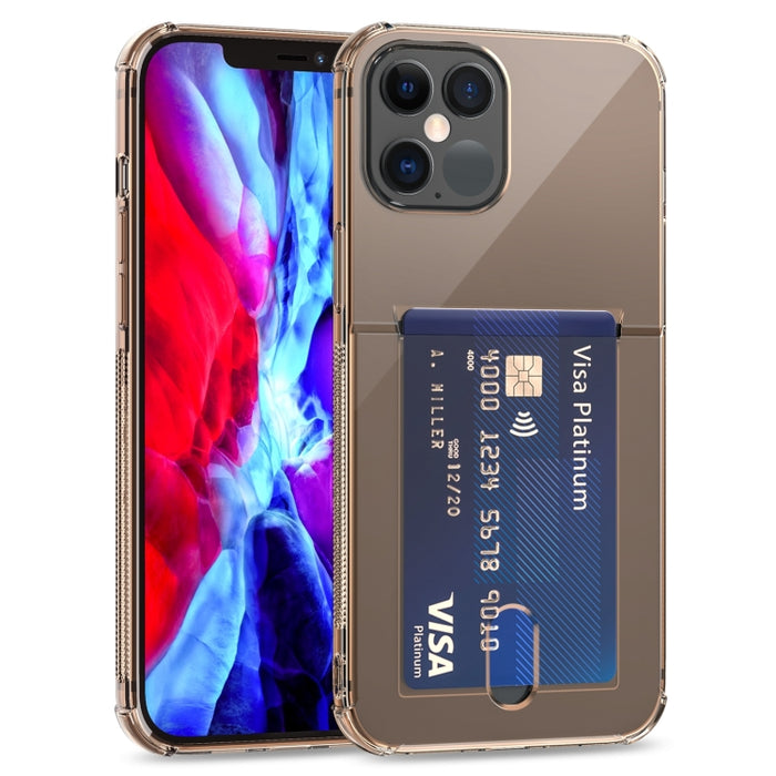 Funda protectora transparente de TPU con ranuras para tarjetas