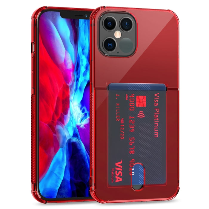Funda protectora transparente de TPU con ranuras para tarjetas