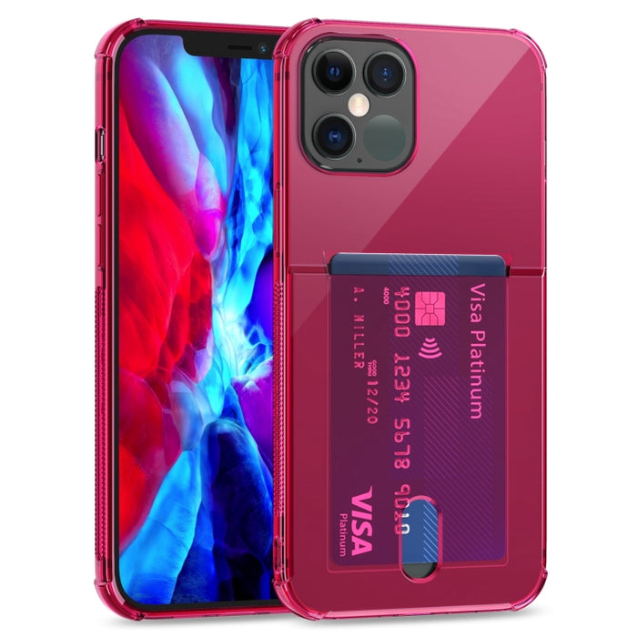 Funda protectora transparente de TPU con ranuras para tarjetas