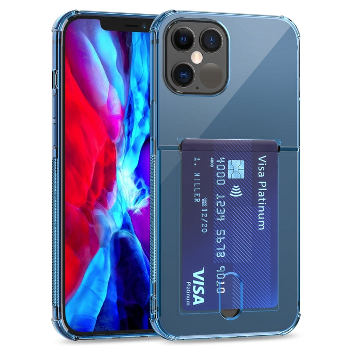 Funda protectora transparente de TPU con ranuras para tarjetas