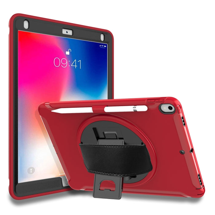 Cubierta protectora de PC + TPU con rotación de 360 grados con soporte y correa de mano