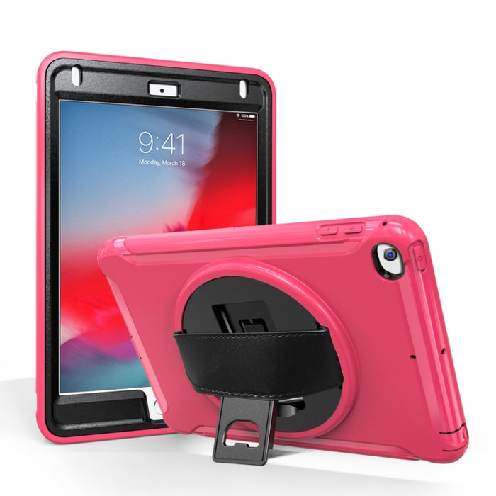 Cubierta protectora de PC + TPU con rotación de 360 grados con soporte y correa de mano