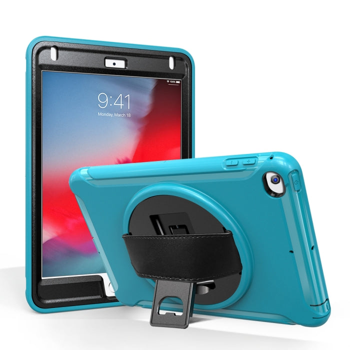 Cubierta protectora de PC + TPU con rotación de 360 grados con soporte y correa de mano