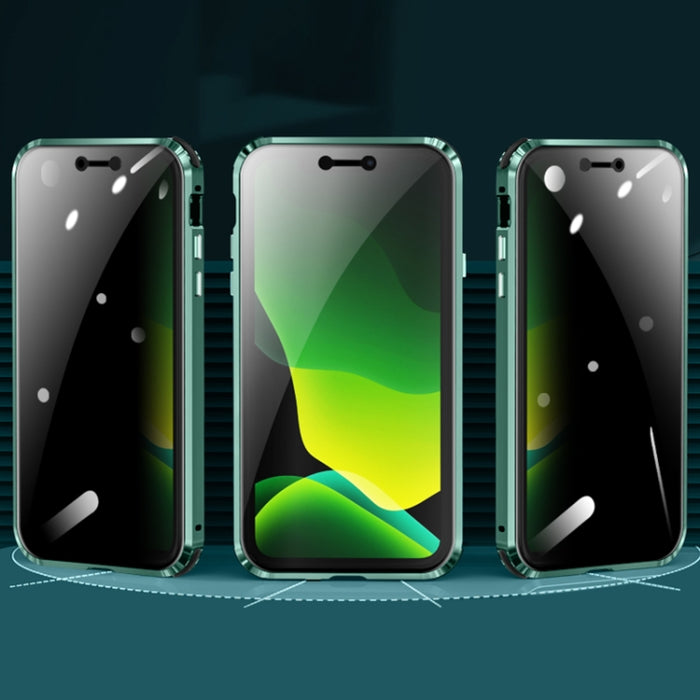 Caja de vidrio templado de doble cara con marco de metal magnético a prueba de golpes de cuatro esquinas, For iPhone 11 Pro Max, For iPhone 11 Pro, For iPhone 12, For iPhone 12 Pro, For iPhone 12 Pro Max