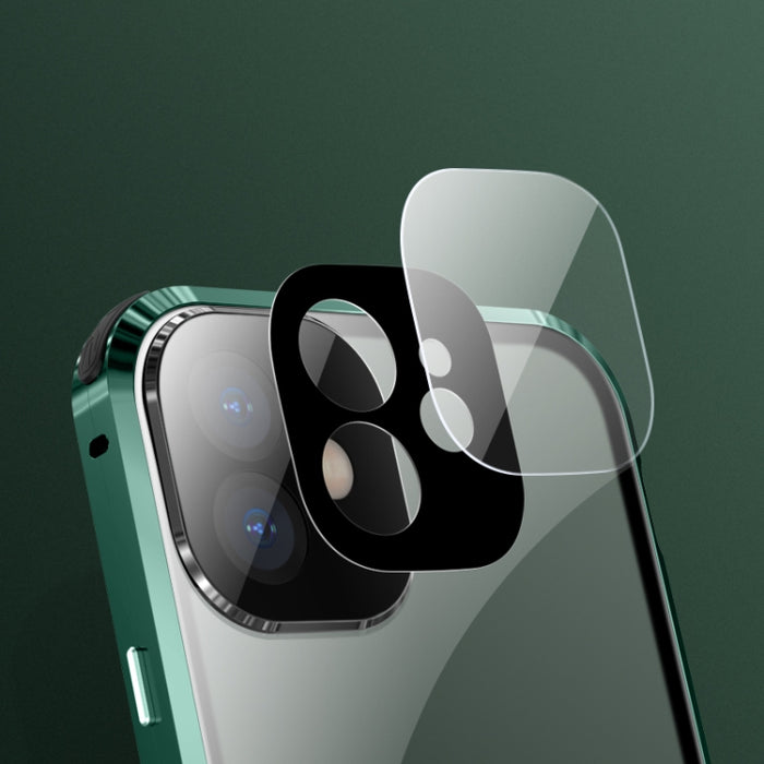 Caja de vidrio templado de doble cara con marco de metal magnético a prueba de golpes de cuatro esquinas, For iPhone 11 Pro Max, For iPhone 11 Pro, For iPhone 12, For iPhone 12 Pro, For iPhone 12 Pro Max