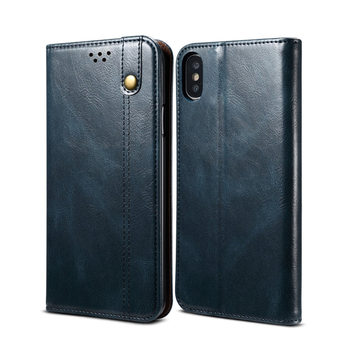 Estuche de cuero con tapa horizontal con textura de caballo loco de cera simple con ranuras para tarjetas y billetera, For iPhone 11, For iPhone 11 Pro, For iPhone 11 Pro Max, For iPhone 12 mini, For iPhone 12 / 12 Pro, For iPhone 12 Pro Max           ...