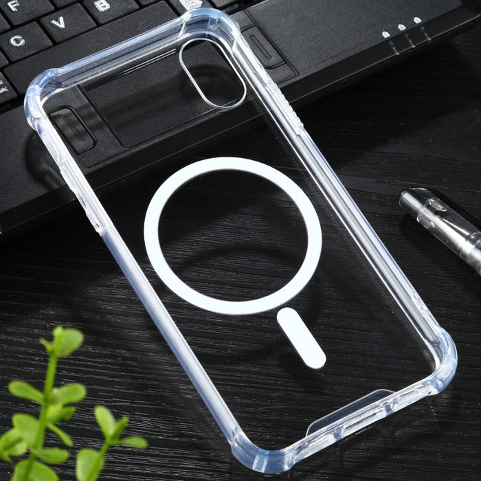Estuche protector Magsafe de PC + TPU transparente magnético a prueba de golpes