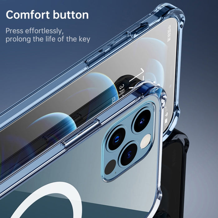 Estuche protector Magsafe de PC + TPU transparente magnético a prueba de golpes