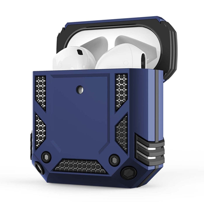 Funda protectora para auriculares Iron Man de cuatro esquinas a prueba de golpes para AirPods 1/2