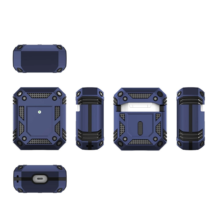 Funda protectora para auriculares Iron Man de cuatro esquinas a prueba de golpes para AirPods 1/2