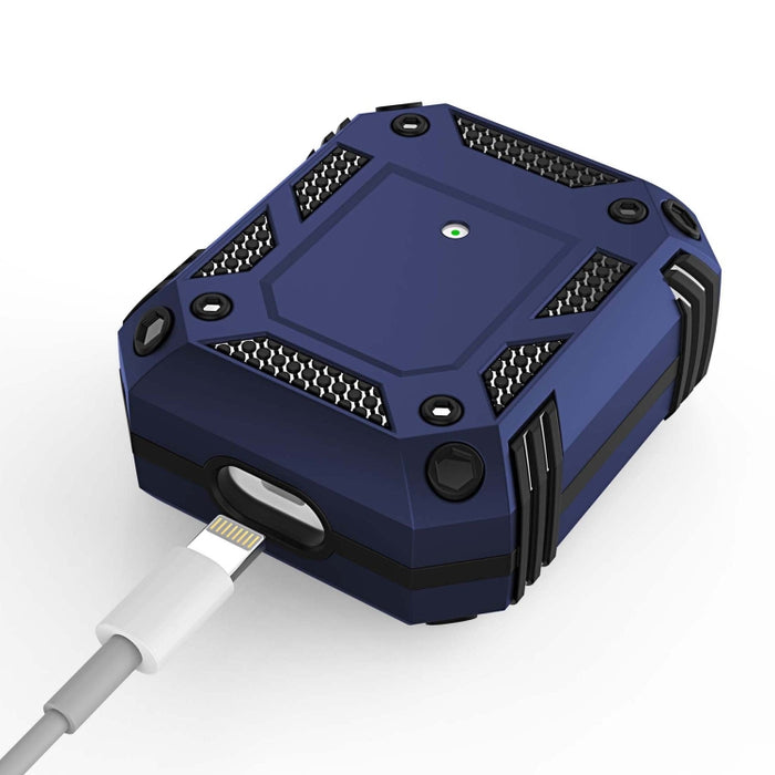 Funda protectora para auriculares Iron Man de cuatro esquinas a prueba de golpes para AirPods 1/2